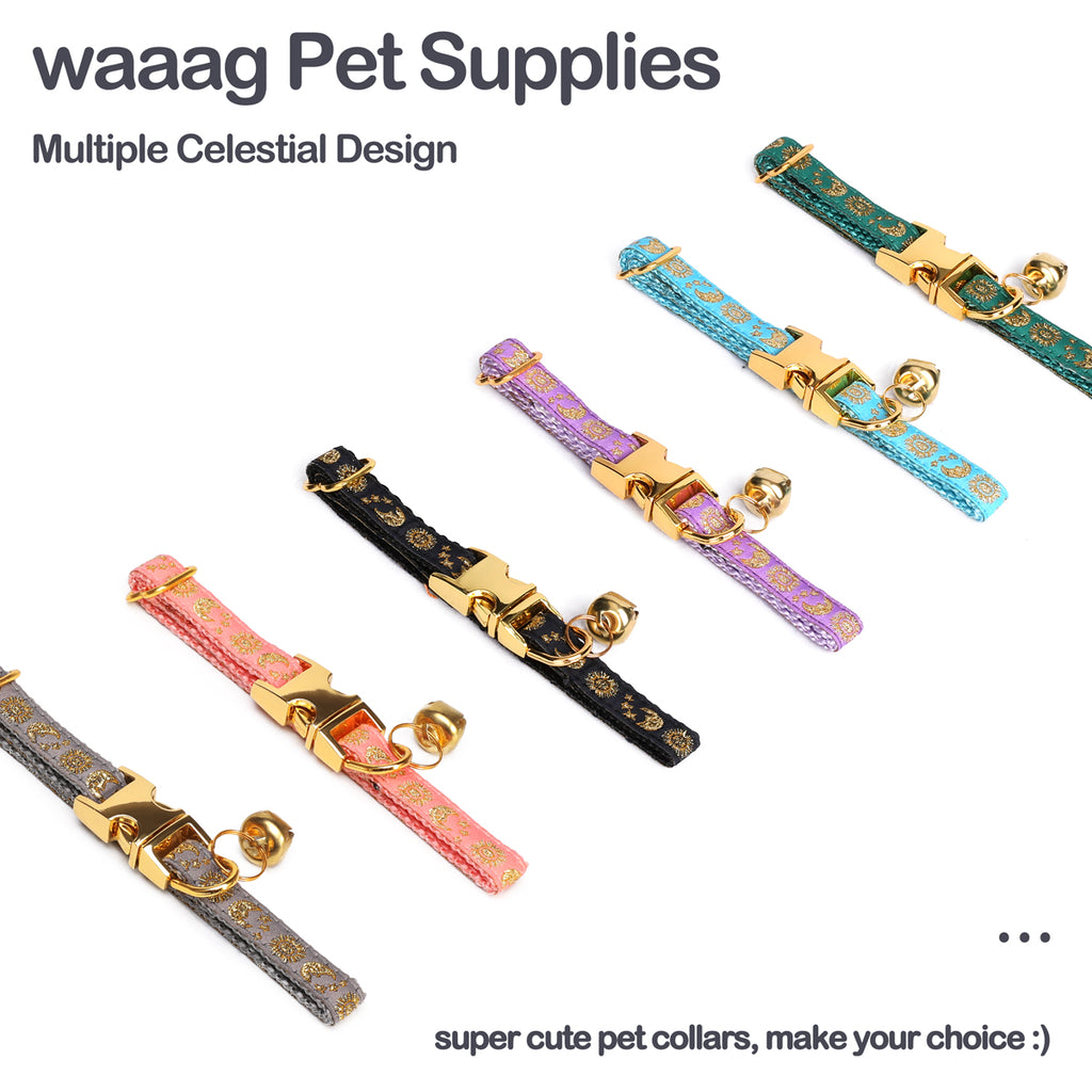  waaag Pet, Moons Stars Suns Dog Collar Cat Collar