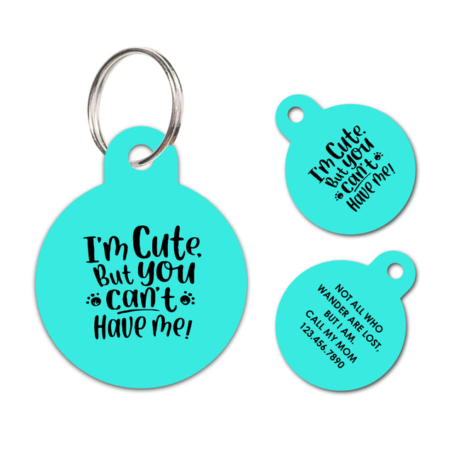 I'm cute but you can't have me | Personalized Funny Pet ID Tag