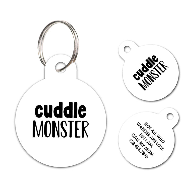 Cuddle Monster | Personalized Funny Pet ID Tag