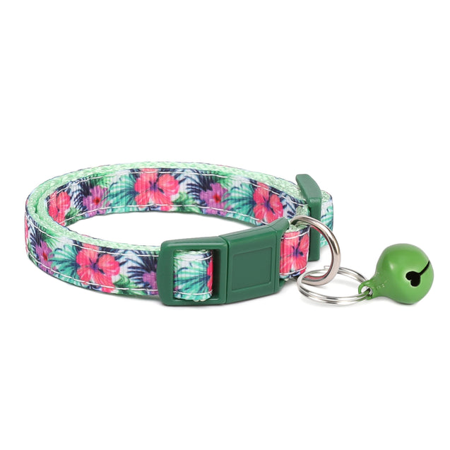 Tropical Hibiscus Dog Collar