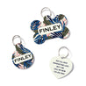 Personalized Tropical Leaves Pet ID Tag
