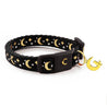 Gold Moons Stars Cat Collar (Black)