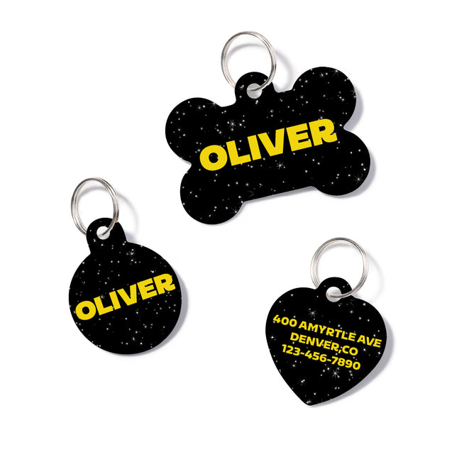 Personalized Space Starwars Pet ID Tag
