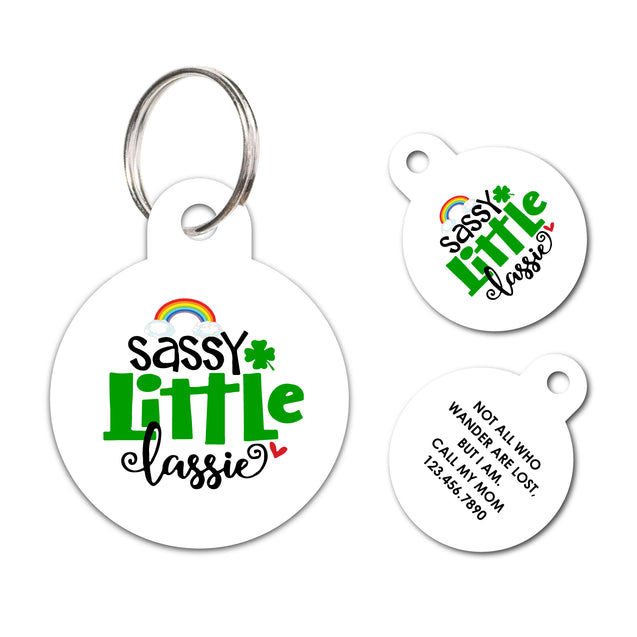 Sassy little lassie | Personalized Funny Pet ID Tag