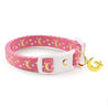 Gold Moons Stars Cat Collar (Coral Pink)