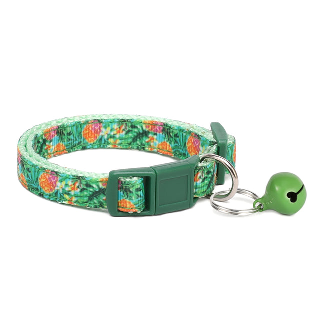 Pineapple Forest Cat Collar